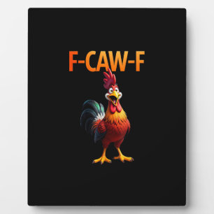 Plaque Photo Poulet drôle F-Caw-F F-Caw-F Chicken gothique Vint