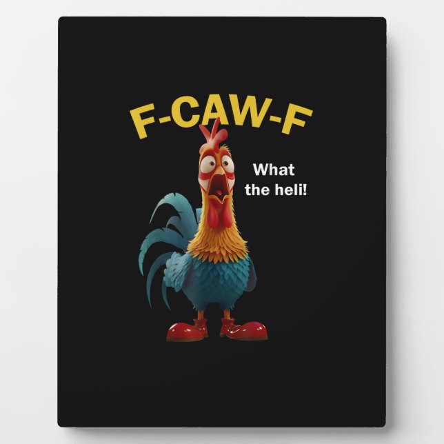 Plaque Photo Poulet F-CAW-F F-caw-F (Devant)