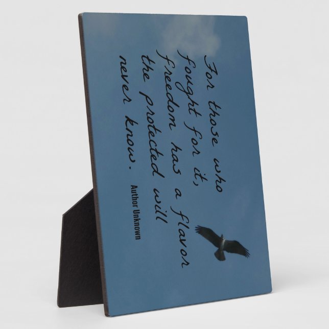 Plaque Photo Pour ceux qui se sont battus pour elle, la liberté (Côté)