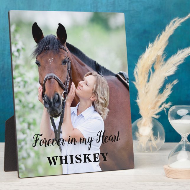 Plaque Photo Pour toujours dans mon coeur Custom Horse Photo Me (Créateur téléchargé)