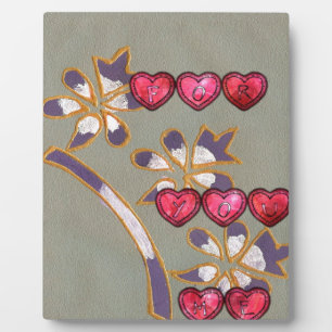 Plaque Photo Pour Vous De Moi : Beau Coeurs Floraux Design