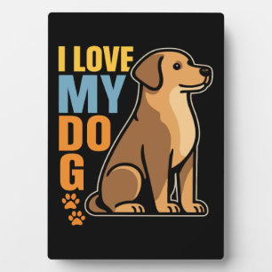 Plaque Photo Pourquoi j'aime mon chien - Design chaleureux Cele