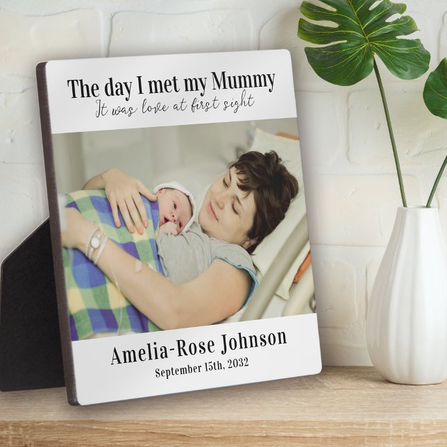 Plaque Photo Premier Amour de la Fête des Mères à première vue  (Créateur téléchargé)