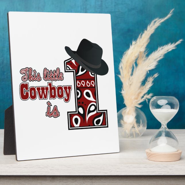Plaque Photo Premier anniversaire de Cowboy (Côté)