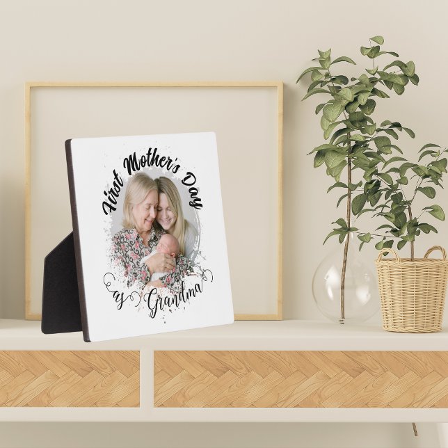 Plaque Photo Première fête de la mère comme grand-mère Photo (Créateur téléchargé)