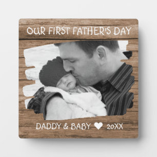 Plaque Photo Première Fête des pères Nouveau papa Bébé Photo Bo