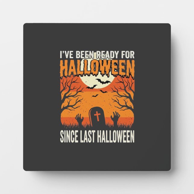 Plaque Photo Prêt pour la conception de cimetière d'Halloween_1 (Devant)