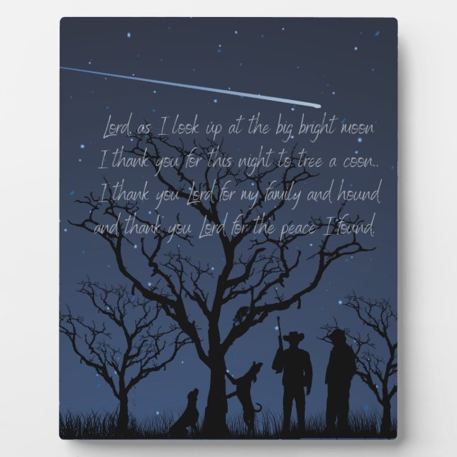 Plaque Photo Prière de Coo Hunter (Devant)