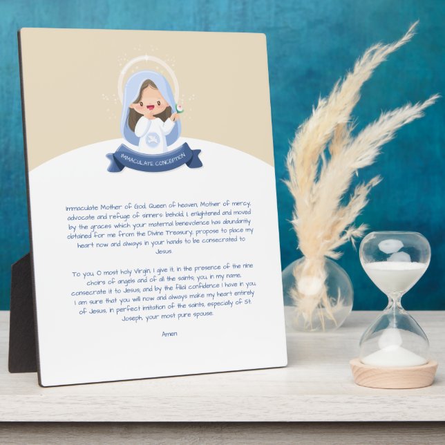 Plaque Photo Prière de la Vierge Marie de Kawaii (Côté)