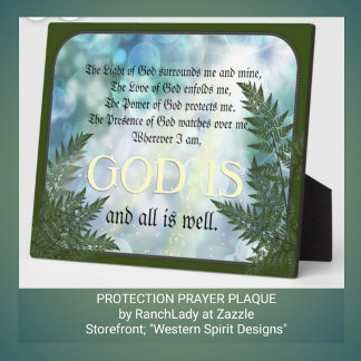 Plaque Photo Prière de protection