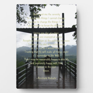 Plaque Photo Prière de sérénité