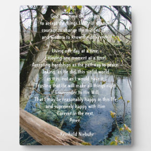 Plaque Photo Prière de sérénité