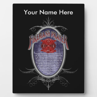Plaque Photo Prière des pompiers_