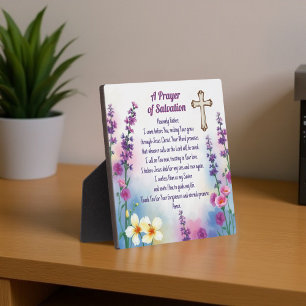 Plaque Photo "Prière du salut" Foi et grâce