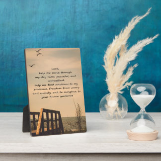 Plaque Photo Prière Serenity Peace Guidance Sunny Seascape