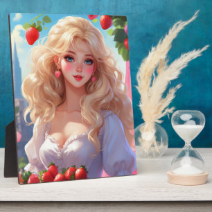 Plaque Photo princesse fraise