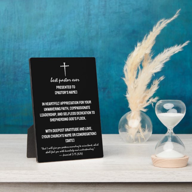 Plaque Photo Prix chrétien Trois Clous Meilleur Pasteur (Côté)