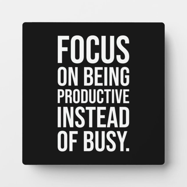 Plaque Photo Productif ou occupé - Animation et motivation du s (Devant)