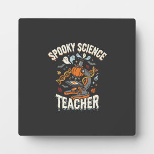 Plaque Photo Prof de biologie Halloween Science effrayante