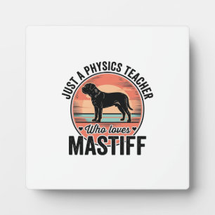 Plaque Photo Prof de physique aime maillot de chien vintage Mas