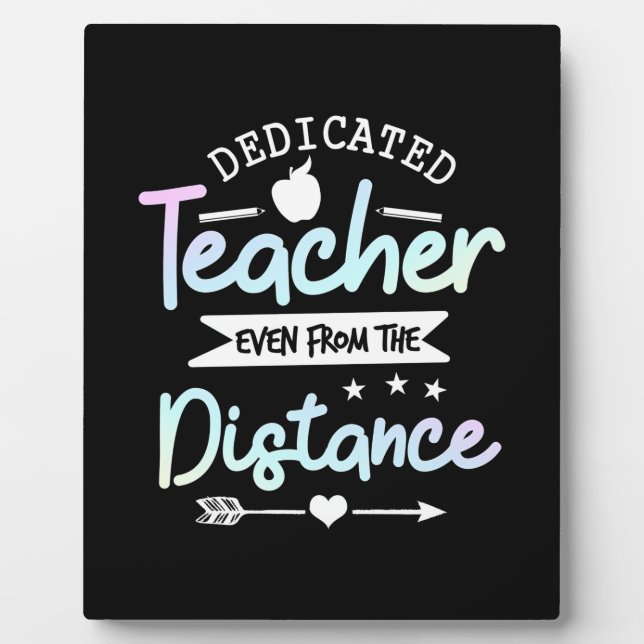 Plaque Photo Professeur Cadeaux | Distance de l'enseignant dédi (Devant)