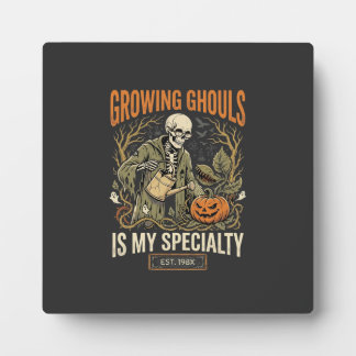 Plaque Photo Professeur de botanique Halloween Jardin effrayant