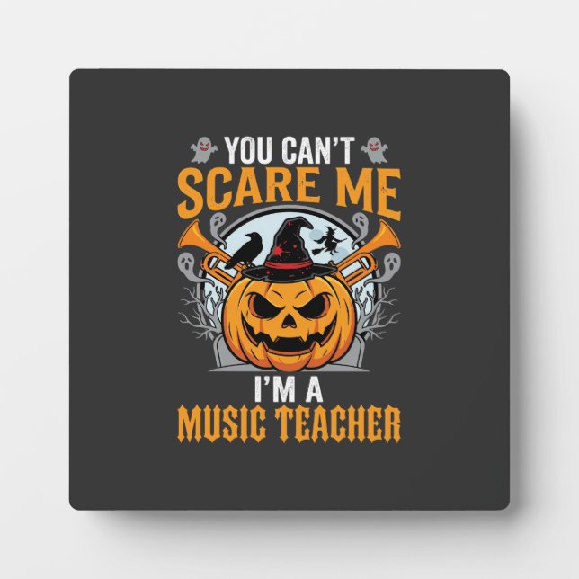 Plaque Photo Professeur de Musique Halloween Citrouille Effraya (Devant)