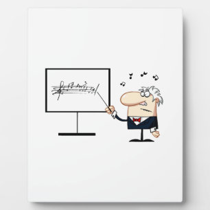 Plaque Photo professeur de musique vieux homme graphique
