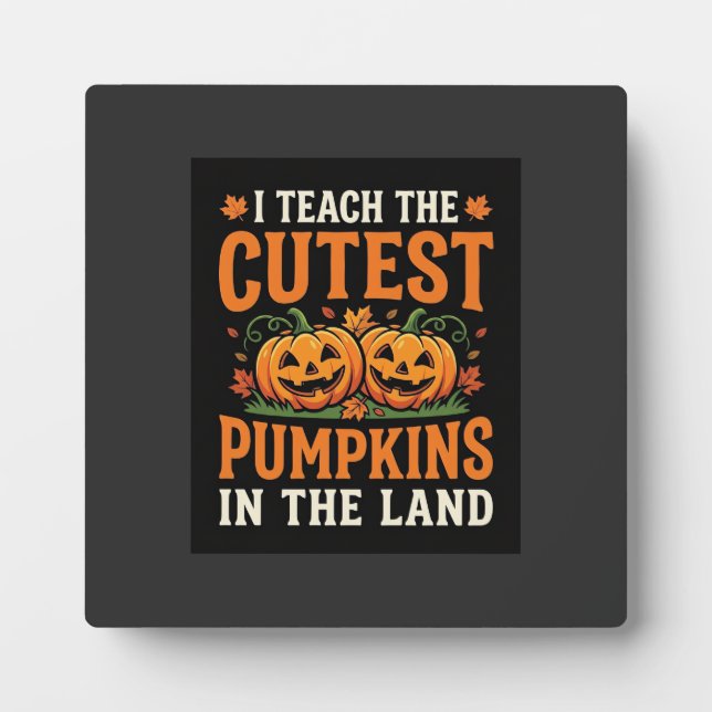 Plaque Photo Professeur d'Halloween Citrouilles les plus mignon (Devant)