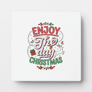 Plaque Photo Profitez De La Journée Cadeau De Renne De Noël