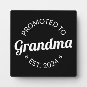 Plaque Photo Promu À Grand-Mère Est. 2024 I