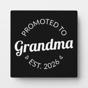Plaque Photo Promu À Grand-Mère Est. 2026 I