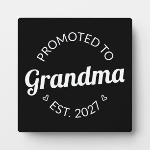 Plaque Photo Promue Grand-mère dès 2027 Nouvelle Mamie Je
