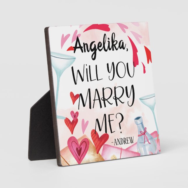 Plaque Photo Proposition de marriage | You Marry Me ? Custom (Recto)