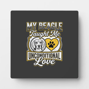 Plaque Photo Propriétaire de chien d'amour inconditionnel Beagl