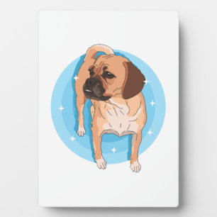 Plaque Photo Propriétaire de chien Puggle Amateur de Puggles