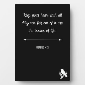 Plaque Photo Proverbes 4:23