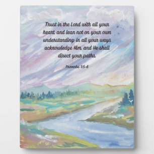 Plaque Photo Proverbes Confiance dans le Seigneur Bible Verse S