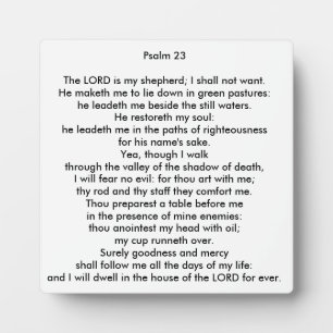 Plaque photo Psalm 23 Carré Tabletop