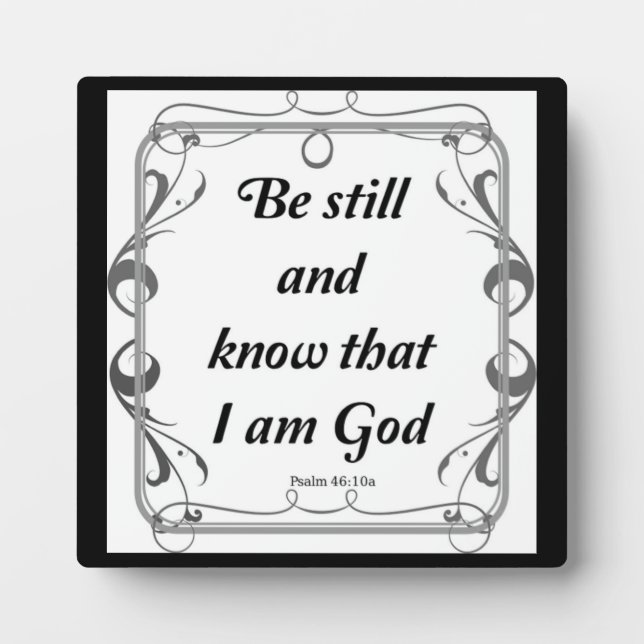 PLAQUE PHOTO PSALM 46-10 (Devant)