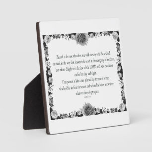 Plaque Photo Psaume 1, Rend ses fruits en saison, B&W