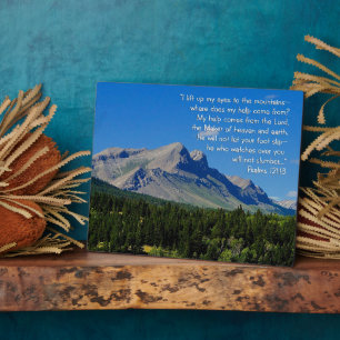 Plaque Photo Psaumes 121:1-3 Inspirationnel