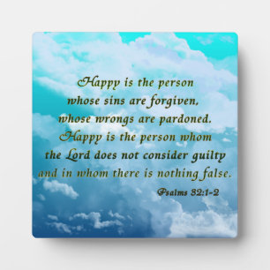Plaque Photo Psaumes 32:1-2