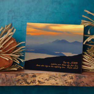 Plaque Photo Psaumes 33:18 Inspirational