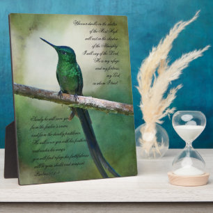 Plaque Photo Psaumes 91:1-4 Inspirationnel