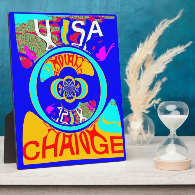 Plaque Photo Psychedelic Groove : Pop Art Énergie Abstraite (Côté)