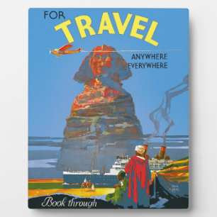 Plaque Photo Publicité vintage Egypt Air Travel