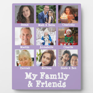 Plaque Photo Purple Friends & Family Name Photo Dementia 8x10