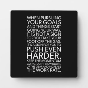 Plaque Photo Push Harder - Motivation
