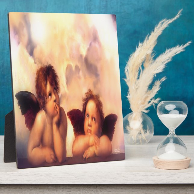 Plaque Photo Putti paire d'anges (Côté)